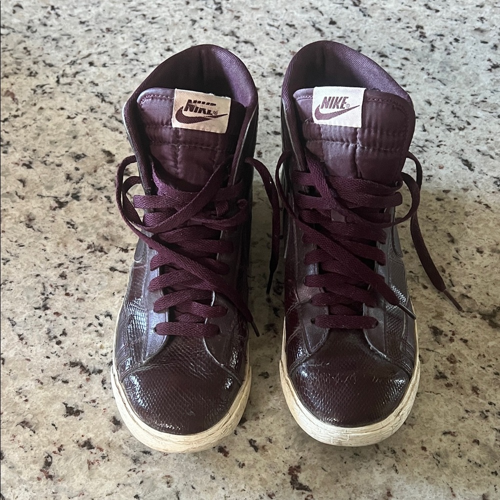 Nike Women's Maroon High-Top Sneakers
